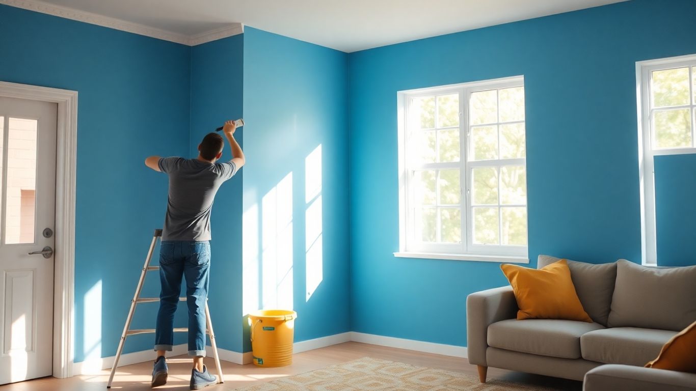 Orlando wall painting transforming a living room.