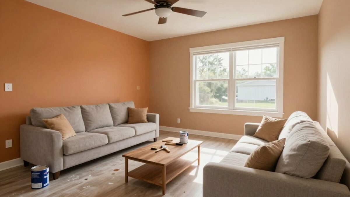 Orlando home interior with freshly painted walls.