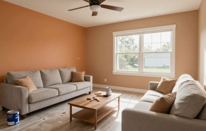 Orlando home interior with freshly painted walls.