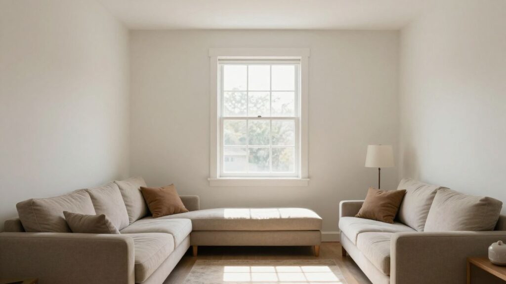 Freshly painted apartment living room in Orlando