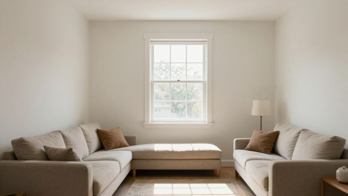 Freshly painted apartment living room in Orlando