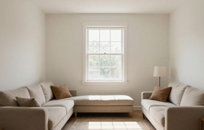 Freshly painted apartment living room in Orlando