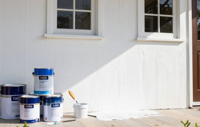 Orlando painter applying fresh paint to a home exterior.