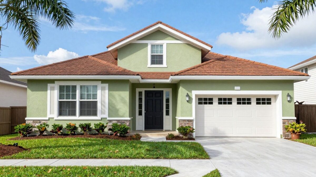 Newly painted house exterior in Orlando