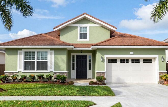 Newly painted house exterior in Orlando