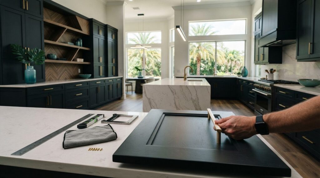 Kitchen Cabinet Refinishing in Kissimmee: Installing Hardware After Painting